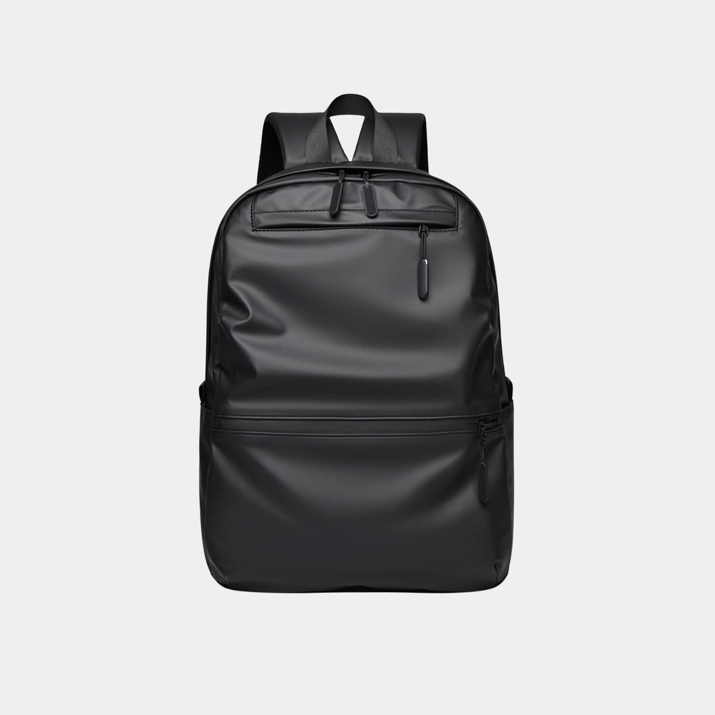 Zaino Uomo Daypack in Pelle Sintetica Impermeabile Laptop 14" Nero