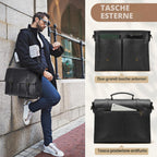 Borsa Porta PC Uomo 15,6" in Pelle PU Impermeabile – Stile Retrò