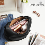 Borsa Tote Donna in Pelle Vegana Hobo Grande Capacità con Cerniera
