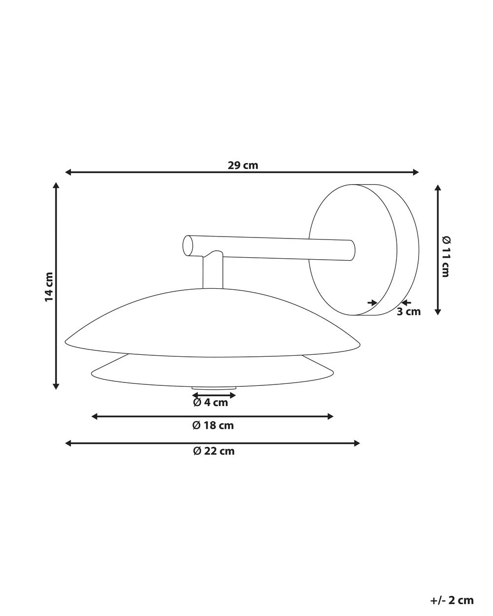 Lampe murale Blanc Métal