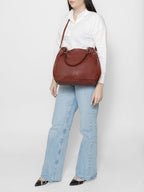 Borsa a Spalla Donna in Vera Pelle Artigianale 30x38x12 cm