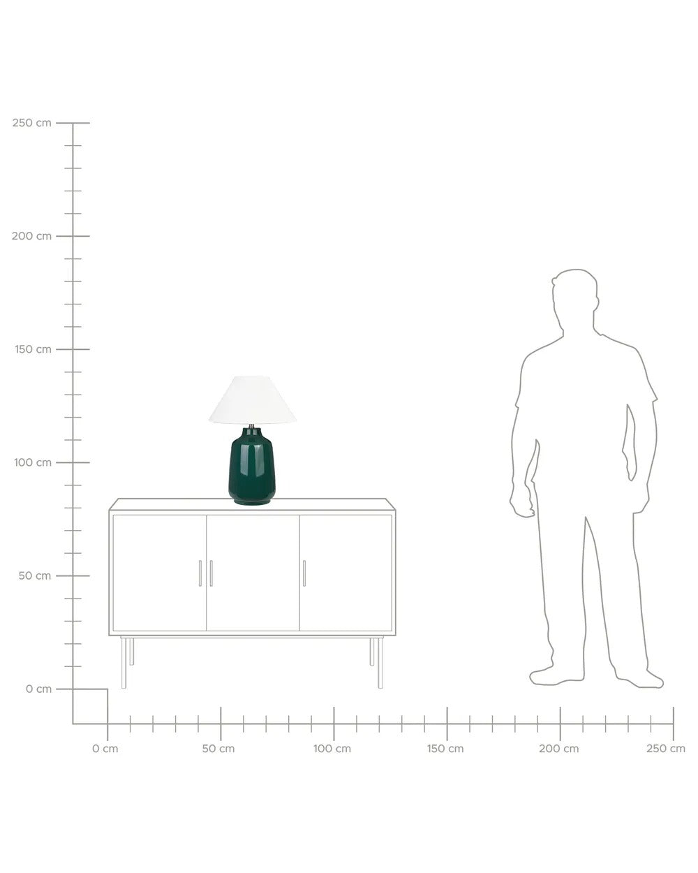 Lampe à poser Céramique Vert foncé