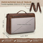 Borsa Messenger Uomo in Pelle PU 15.6" Impermeabile Vintage