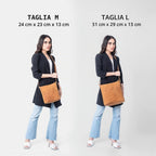 Borsa a Mano Donna in Vera Pelle con Tracolla Lavoro e Tempo Libero