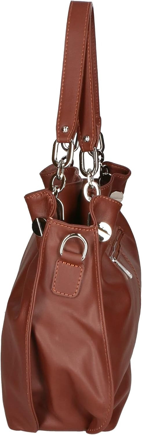 Borsa a Spalla Donna in Vera Pelle Artigianale 30x38x12 cm