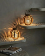 Lot de 2 lanternes à énergie solaire 30 cm Naturel