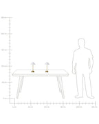 Lot de 2 lampes de table LED sans fil Avec variateur Métal Doré