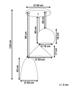 Lampe suspension Osier Naturel Blanc Marron