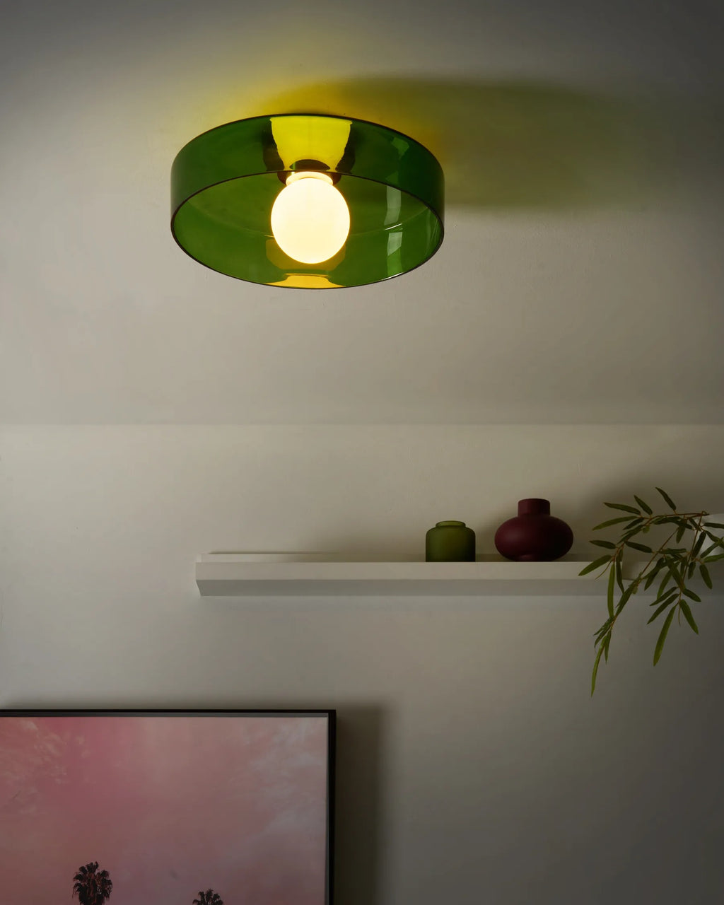 Plafonnier Verre Vert