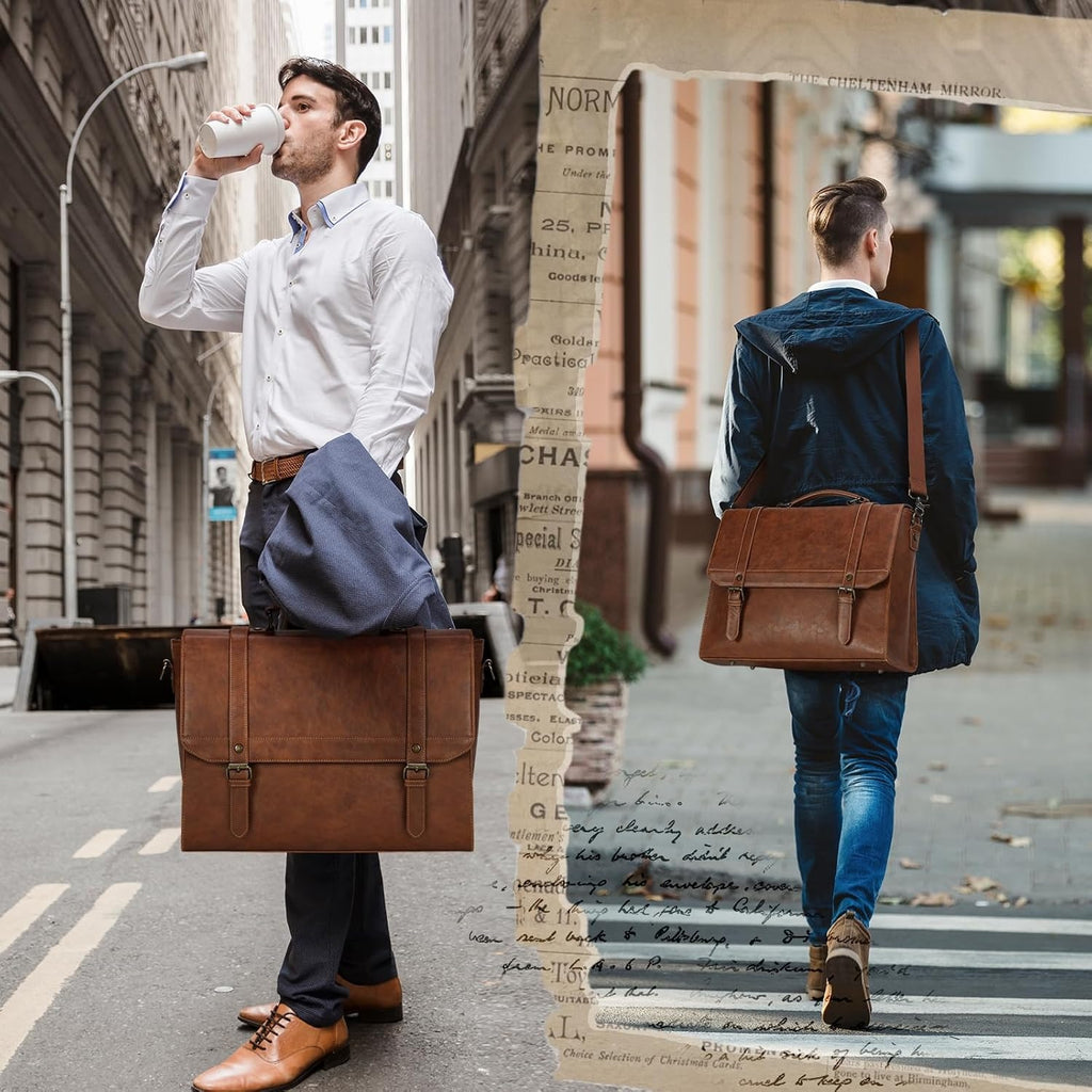 Borsa Porta PC Uomo Impermeabile 15,6" – Stile Vintage