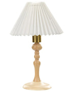 Lampe à poser Bois de chêne Marron clair/blanc