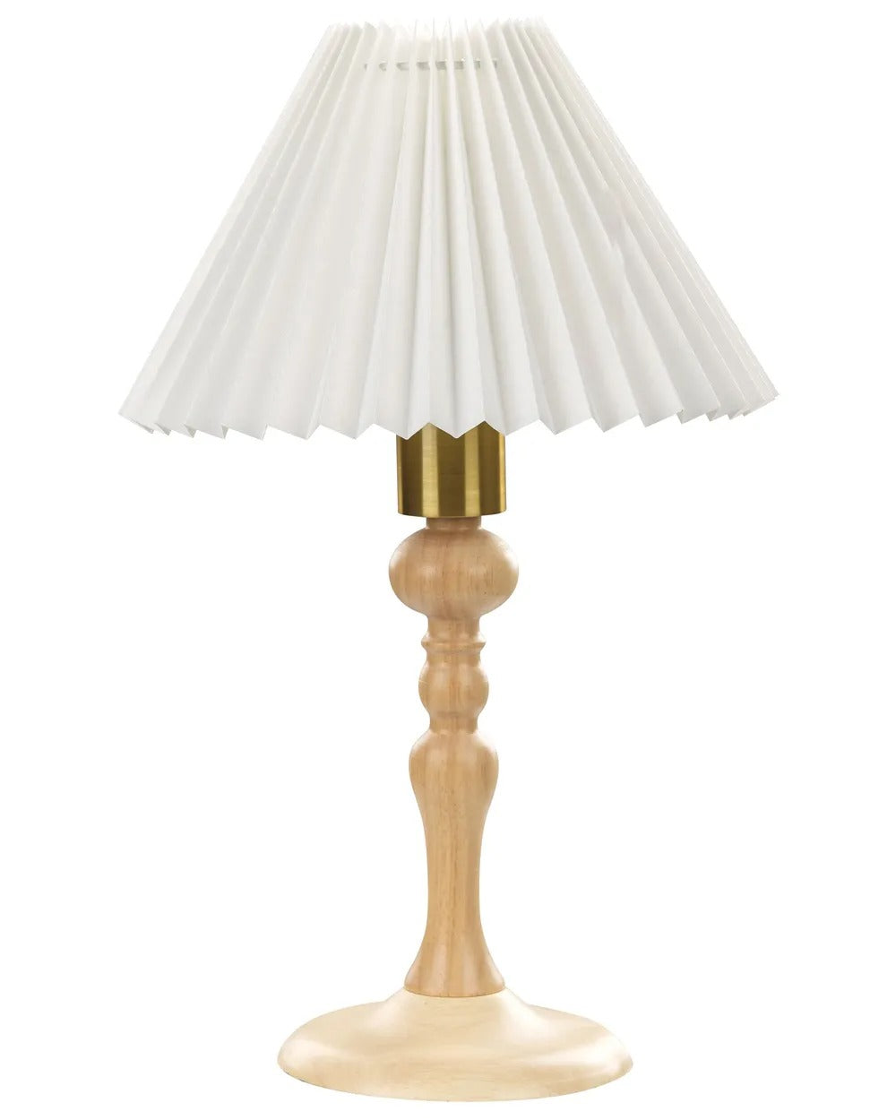Lampe à poser Bois de chêne Marron clair/blanc