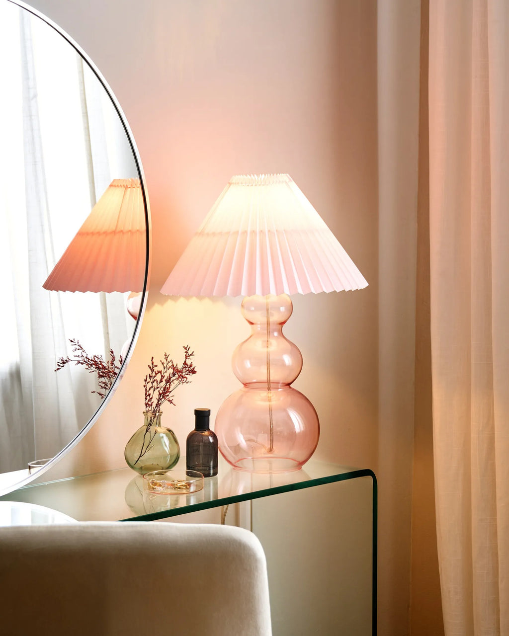 Lampe à poser Verre Rose