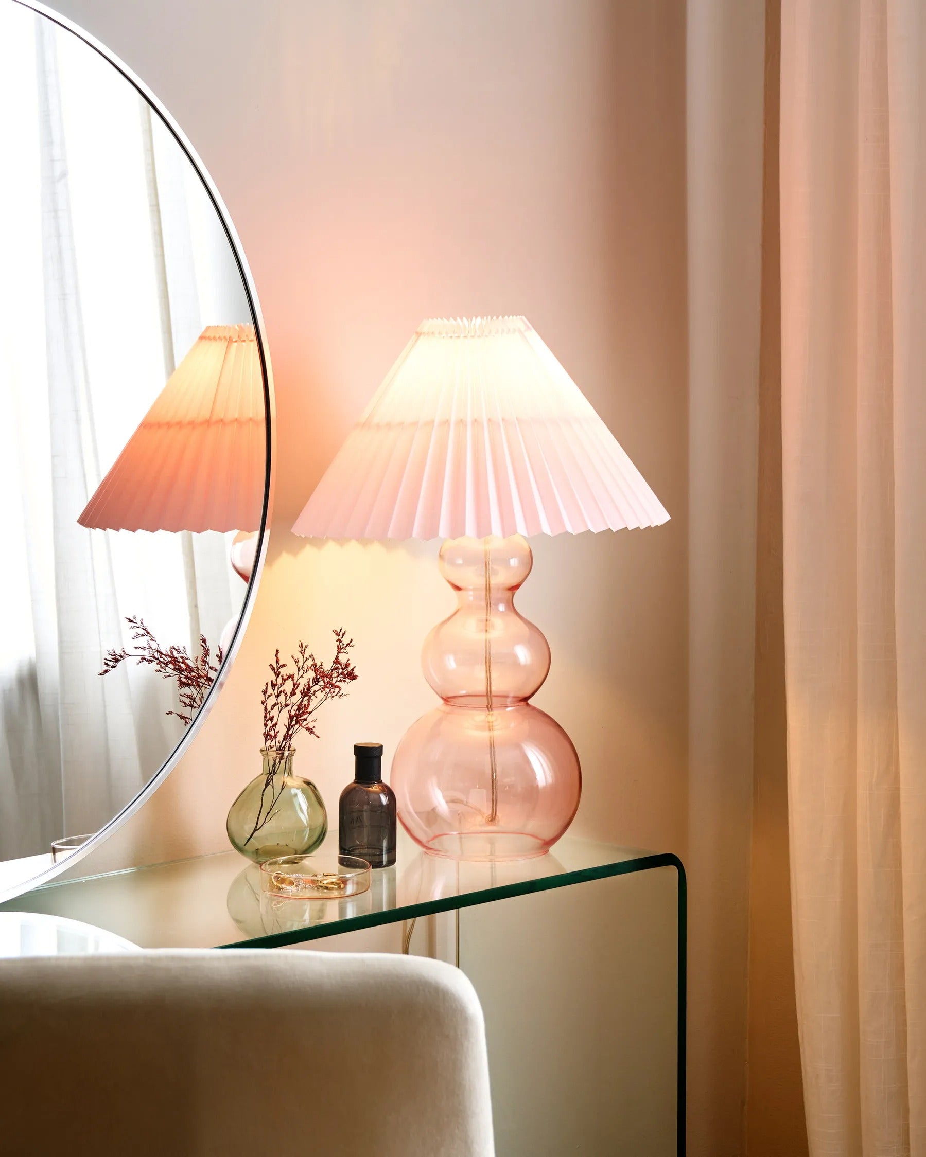 Lampe à poser Verre Rose