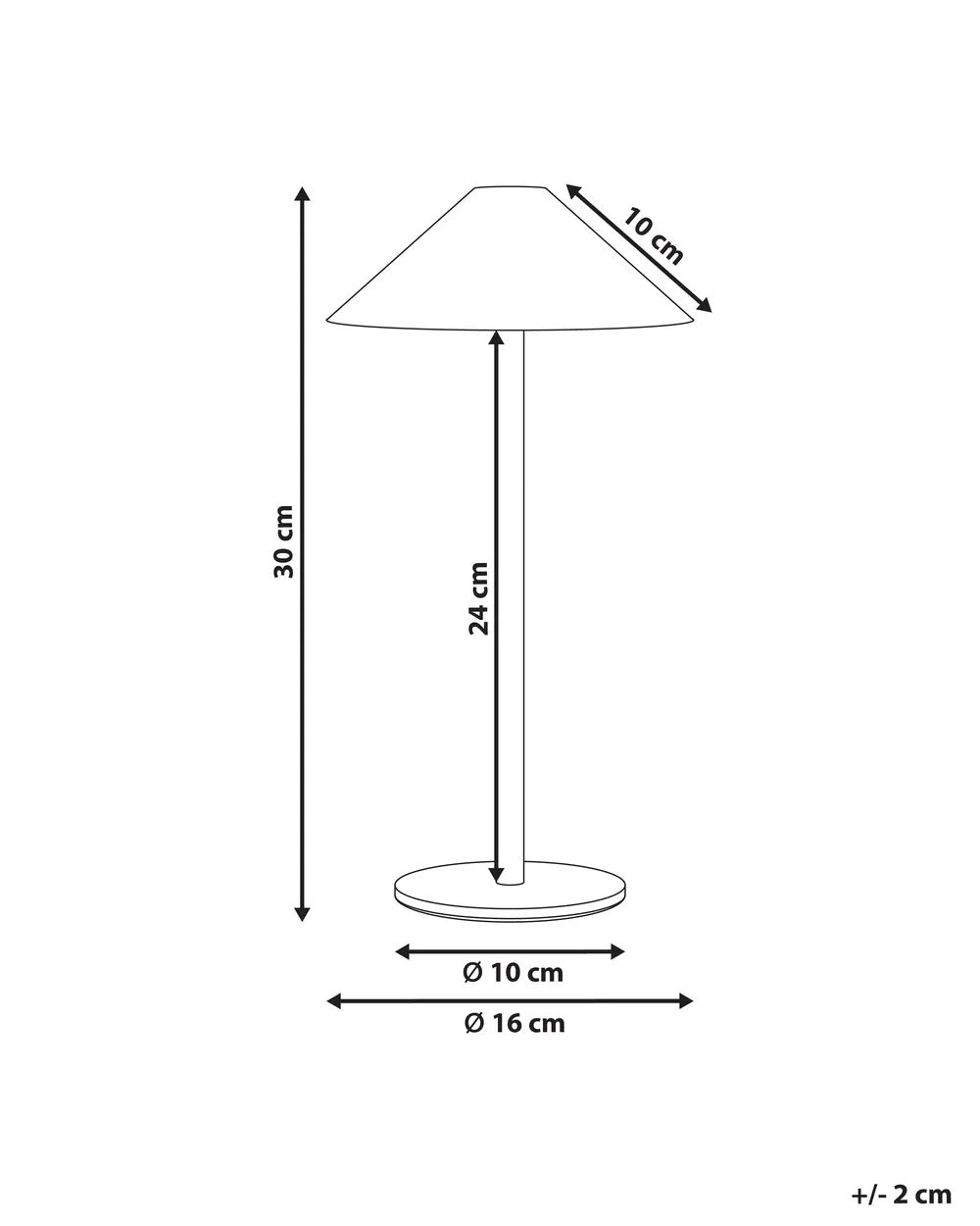 Lampe de table LED sans fil Avec variateur Métal Doré