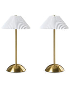 Lot de 2 lampes de table LED sans fil Avec variateur Métal Doré