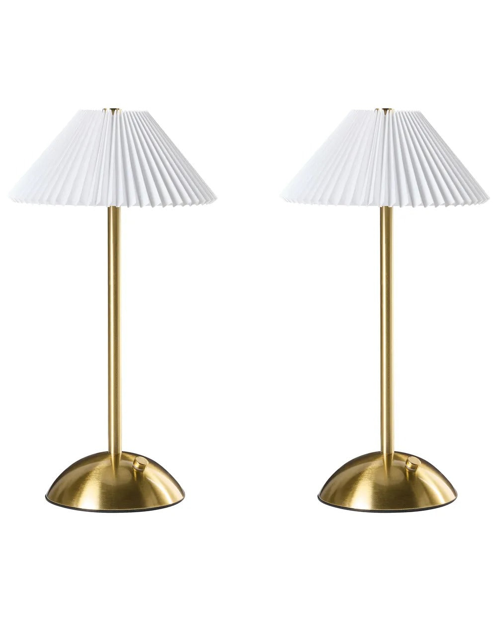 Lot de 2 lampes de table LED sans fil Avec variateur Métal Doré