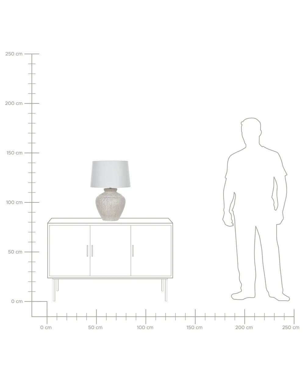 Lampe à poser Céramique Beige clair