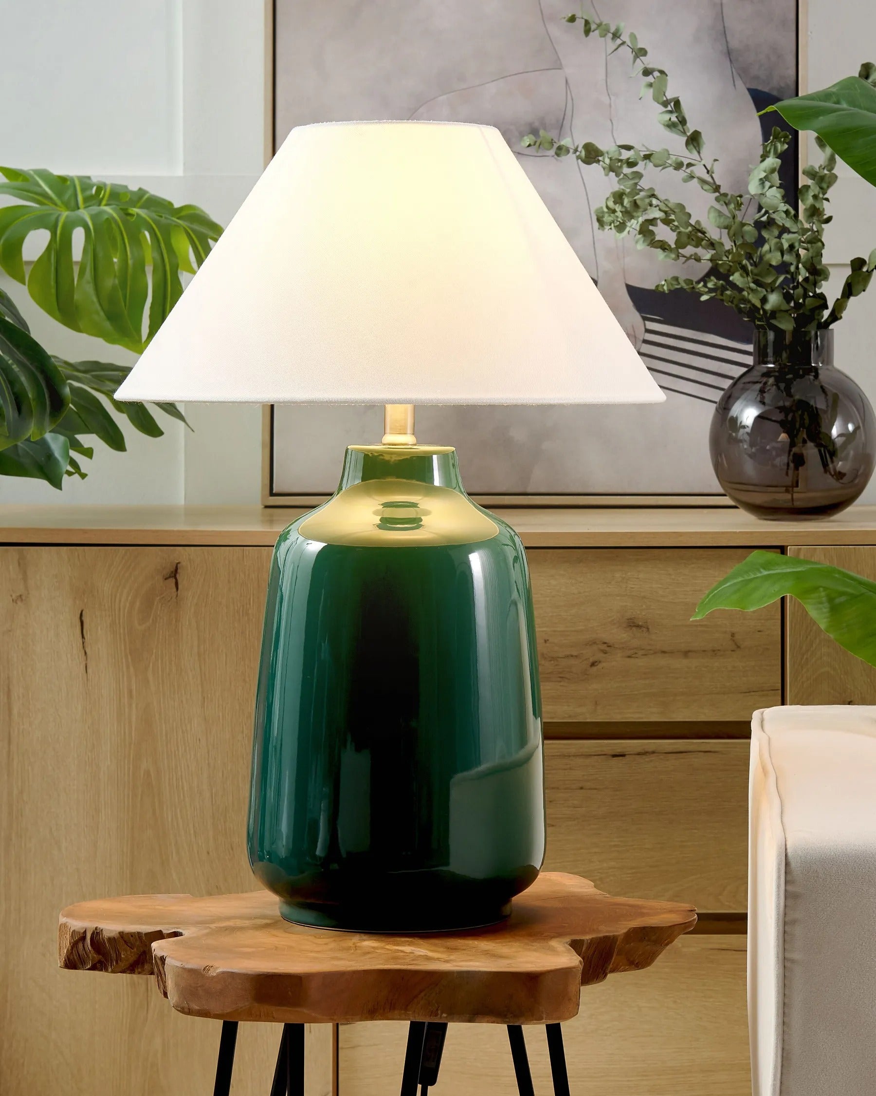 Lampe à poser Céramique Vert foncé