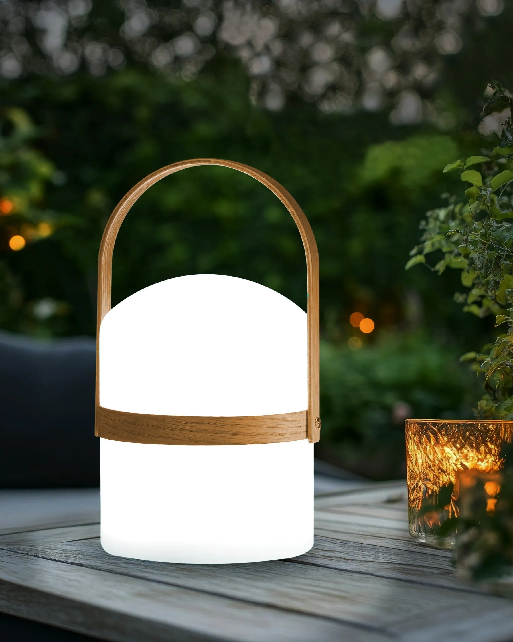 Lampe de table d'extérieur LED Avec télécommande Blanc