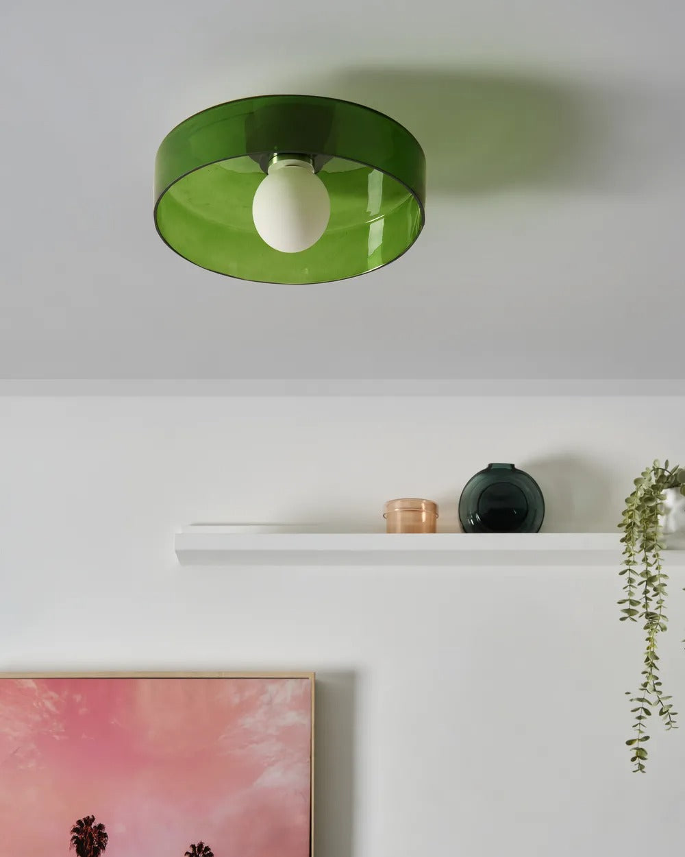 Plafonnier Verre Vert