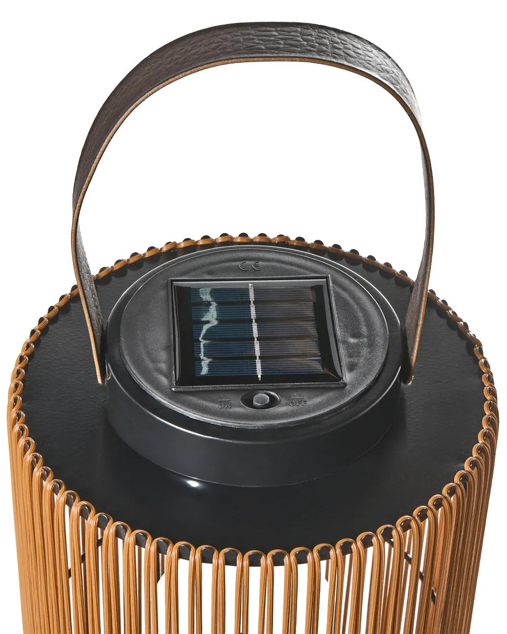 Lanterne à énergie solaire 53 cm Marron