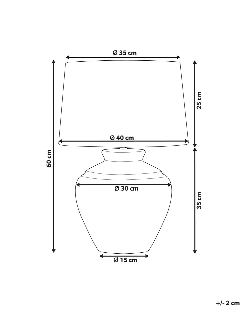 Lampe à poser Céramique Beige clair