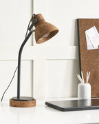 Lampe de bureau Bois de manguier Marron foncé