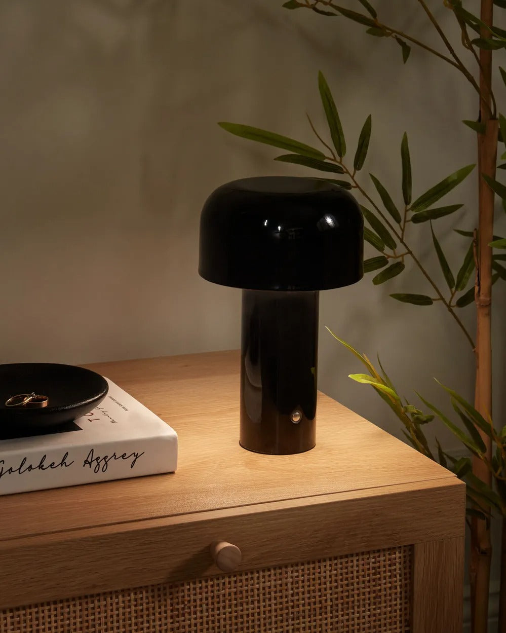 Lampe de table LED sans fil Avec variateur Métal Noir