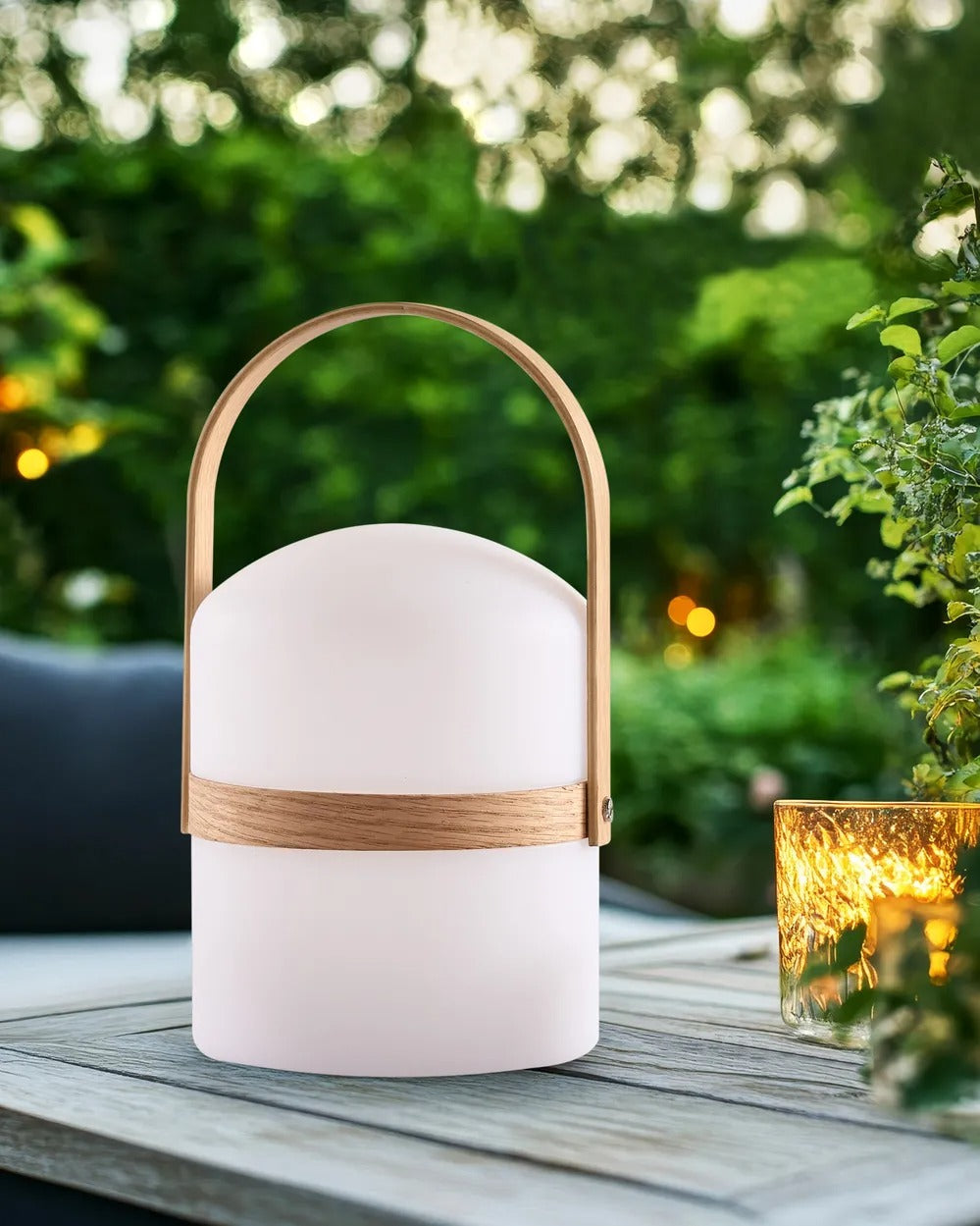 Lampe de table d'extérieur LED Avec télécommande Blanc