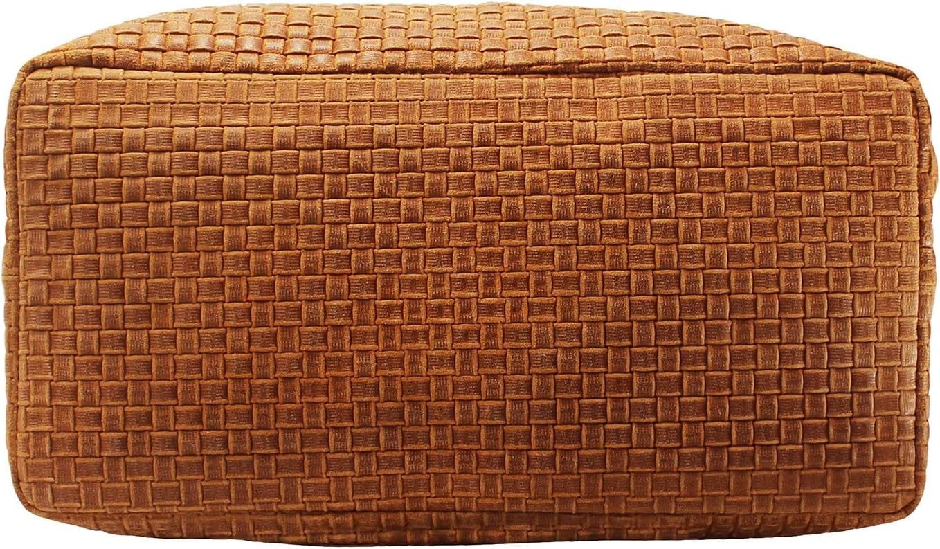 Borsa a Mano Donna in Pelle Stampa Intrecciata con Tracolla 34x29x18 cm