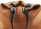 Borsa a Mano Donna in Pelle Stampa Intrecciata con Tracolla 34x29x18 cm