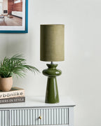Lampe à poser Rouge/Vert olive