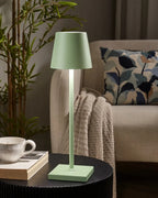 Lampe de table LED sans fil Métal Vert clair