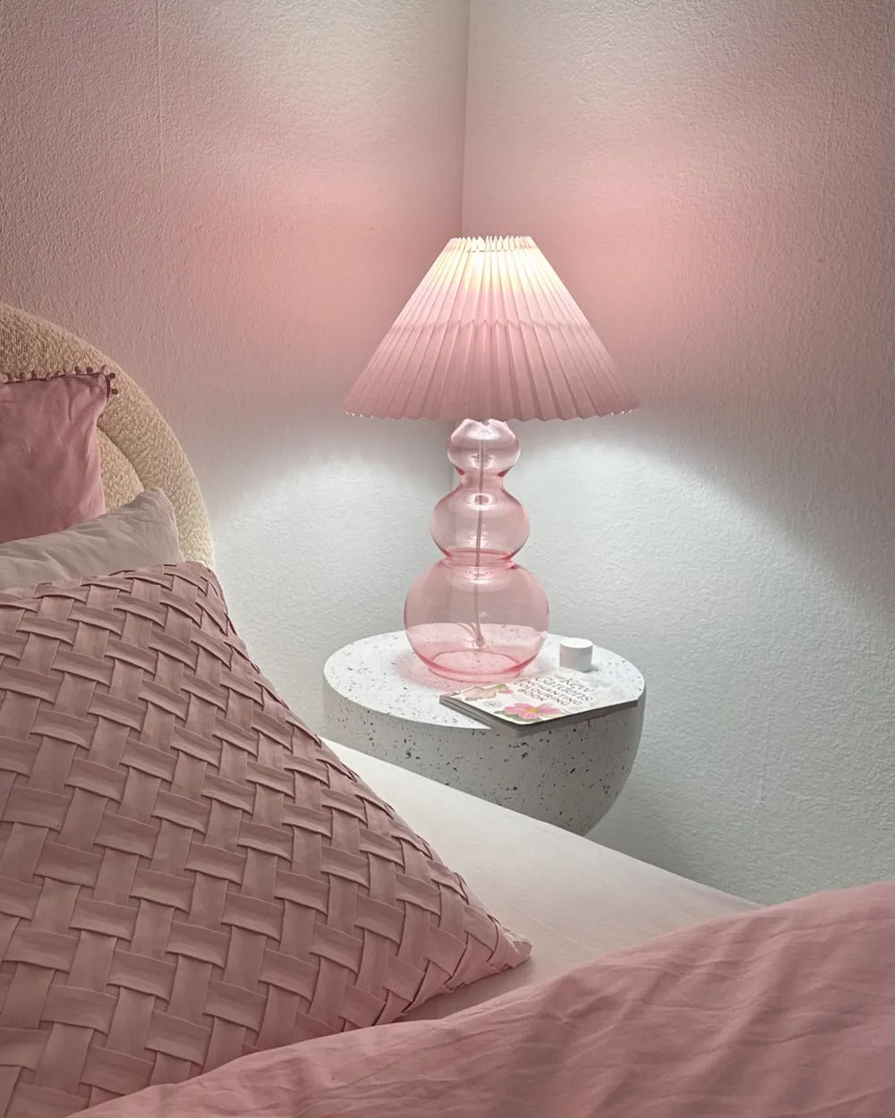 Lampe à poser Verre Rose