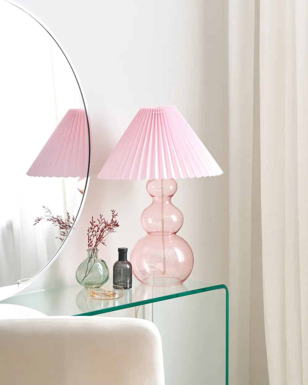 Lampe à poser Verre Rose