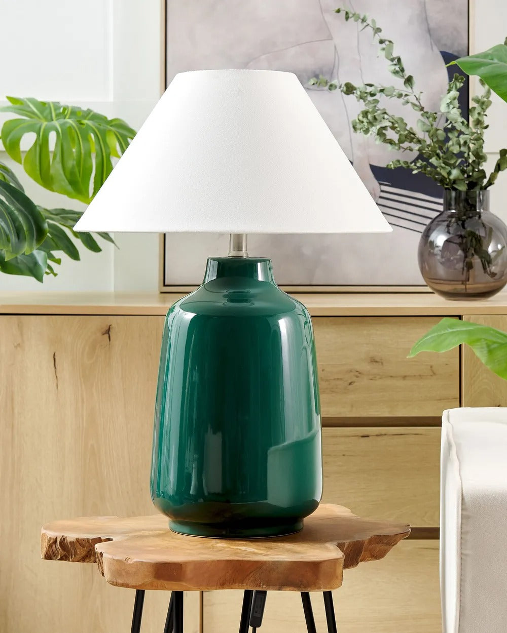 Lampe à poser Céramique Vert foncé