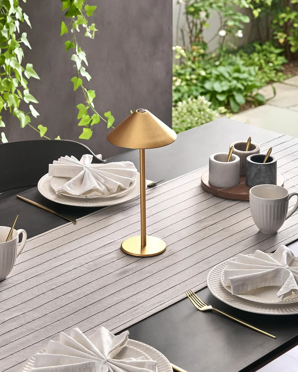 Lampe de table LED sans fil Avec variateur Métal Doré