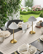 Lot de 2 lampes de table LED sans fil Avec variateur Métal Doré