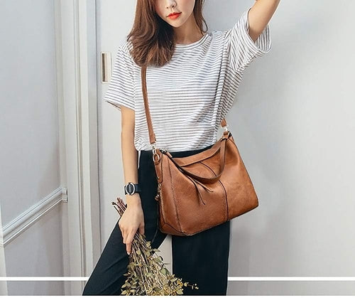Borsa a Spalla Donna Hobo in Pelle PU con Tracolla Rimovibile