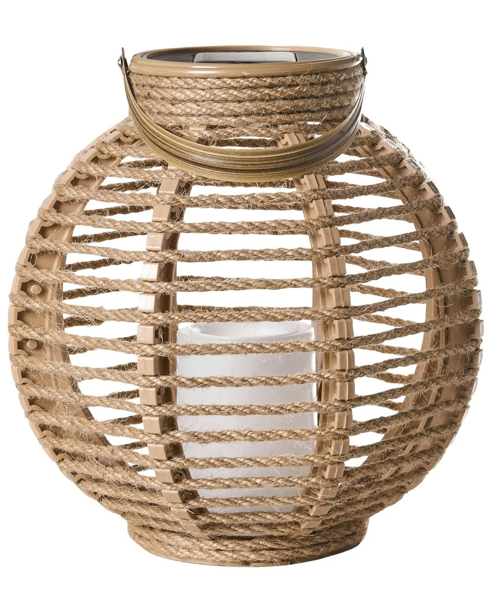 Lot de 2 lanternes à énergie solaire 30 cm Naturel
