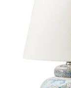 Lampe à poser Porcelaine Blanc/bleu