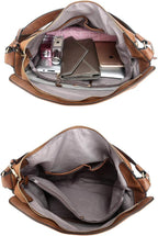 Borsa a Spalla Donna Hobo in Pelle PU con Tracolla Rimovibile