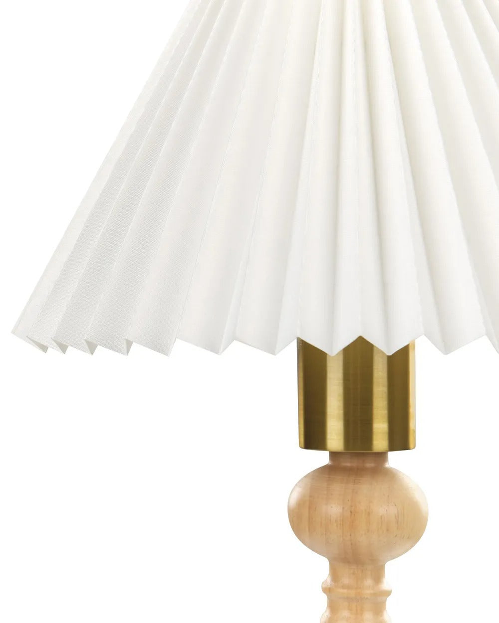 Lampe à poser Bois de chêne Marron clair/blanc