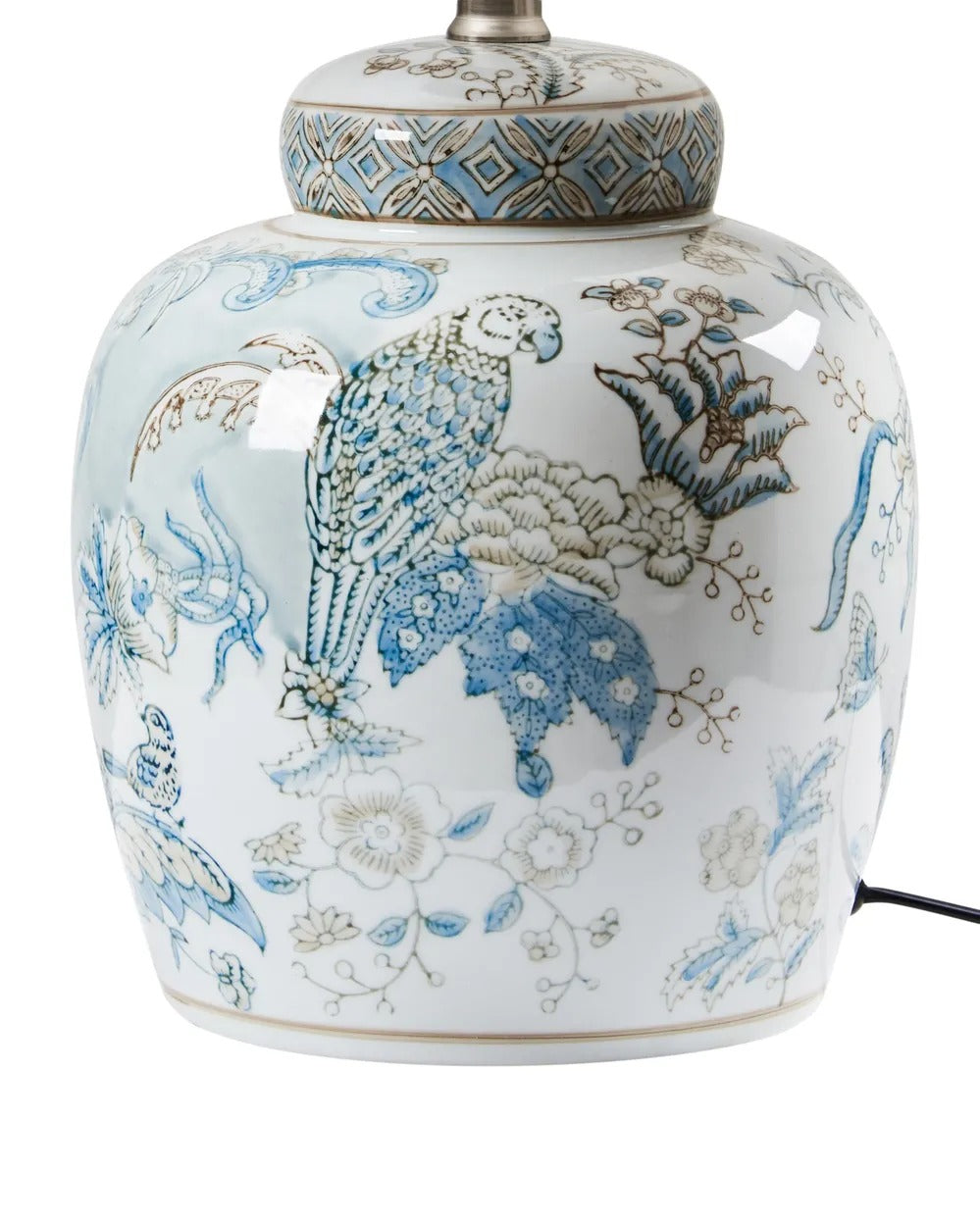 Lampe à poser Porcelaine Blanc/bleu