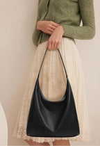 Borsa Tote Donna in Pelle Vegana Hobo Grande Capacità con Cerniera