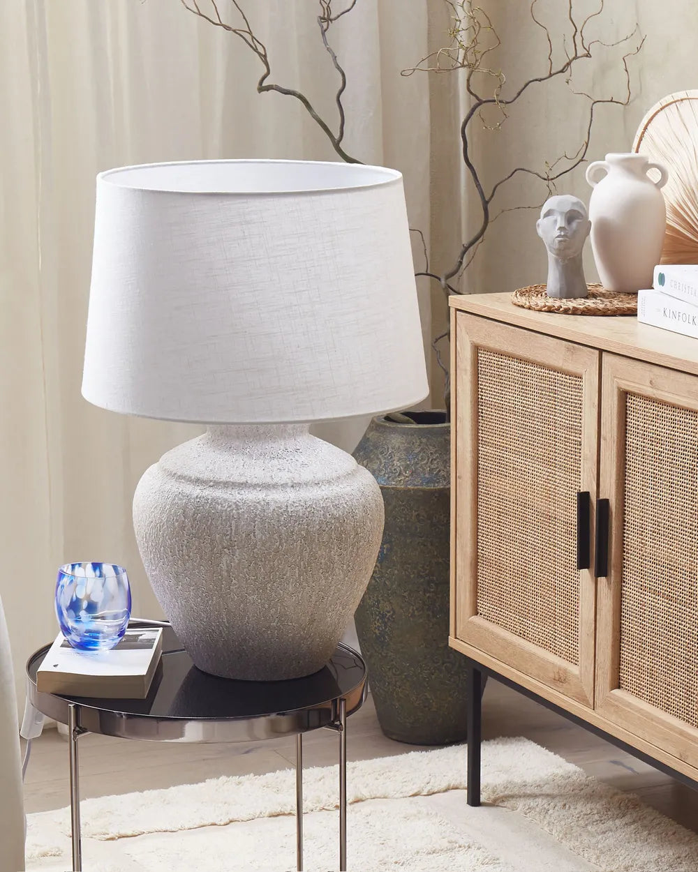 Lampe à poser Céramique Beige clair